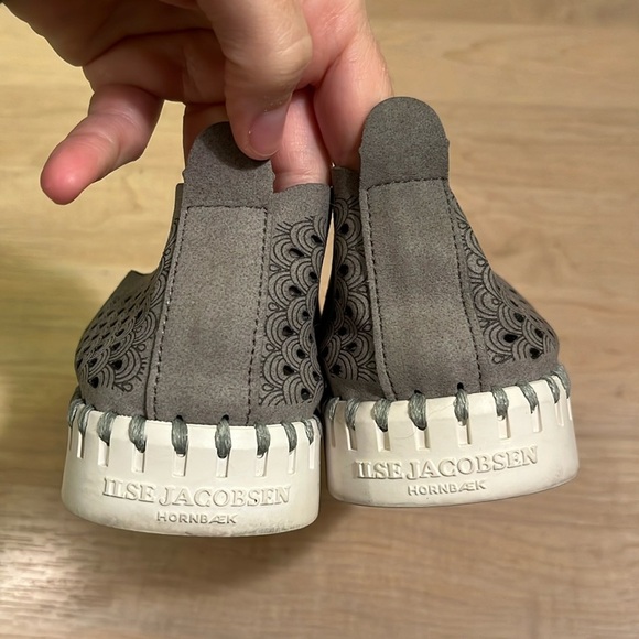Ilse Jacobsen Womens Size 38 Perforated Tulip Loafer Comfort Shoes Slip On Grey - Picture 7 of 10